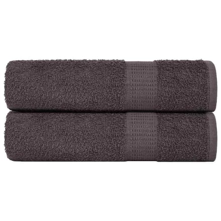 vidaXL - Badhanddoeken - FROGN - 2 - st - 100x150 - cm - 360 - g/m² - antraciet