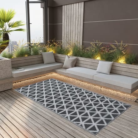 vidaXL - Buitenkleed - ARAKIL - 190x290 - cm - PP - zwart