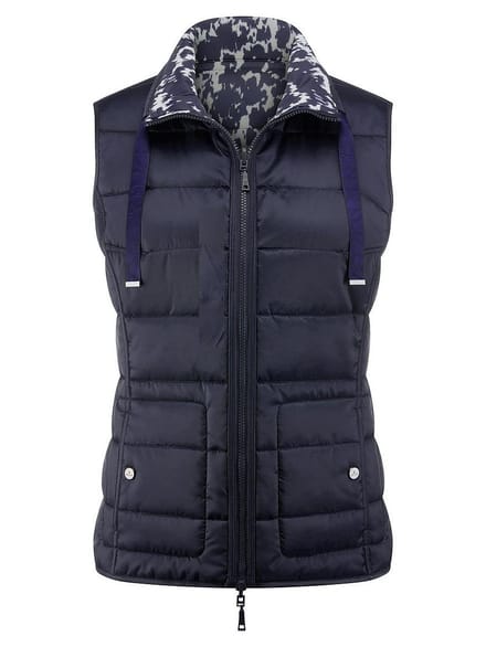 Keerbare bodywarmer Van BASLER blauw