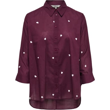 ONLY - ONLNEW LINA GRACE LS EMB SHIRT NOOS WVN - Dames - Blouses
