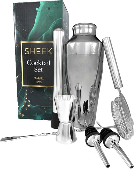 Fjesta© RVS cocktailset - 7 delig - Zilver