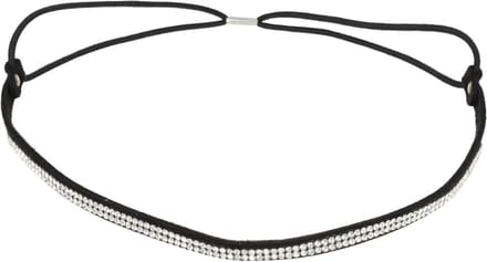 Haarsoires Haarband Glitter 0,6cm - Strass Steentjes - Zwart Zilver