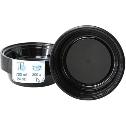 GGM Gastro (300 Stück) Mehrwegschale - Polypropylen - 700ml - rund - Schwarz