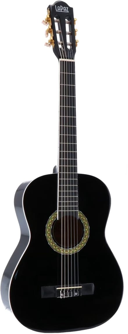 Klassieke Gitaar Kind - 3/4-Formaat - Voor Kinderen - Linde Body - Nylon Snaren - Zwart