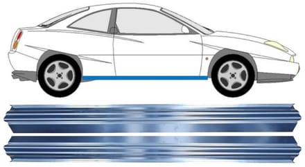 Reparatie dorpel voor Fiat Coupe 1993-2000 / COUPE / Set