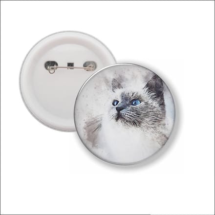 Button Met Speld - Kat