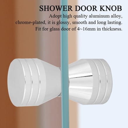 Aluminiumlegering Verchroomde Trekknop voor Huis Badkamer Douche Glazen Deur Hardware Type 1