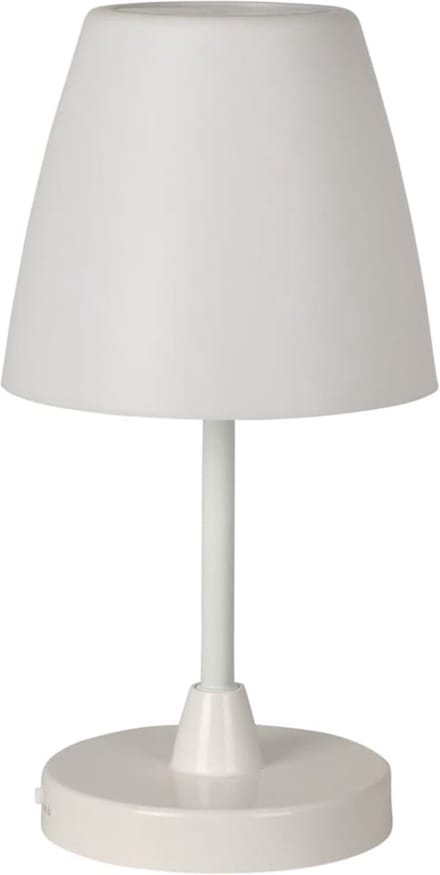 H&S Collection Tafellamp LED oplaadbaar 13x30 cm wit - tuin - tuinverlichting