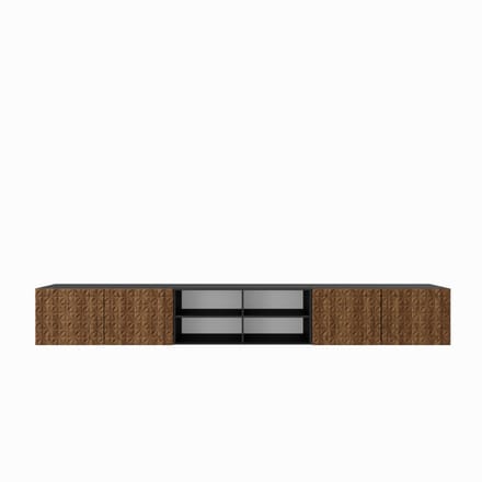 TV-kast Cali IV 300 (3x100) cm (zwart + catania)