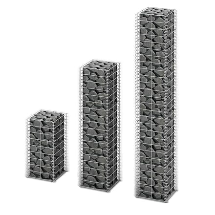 vidaXL - 3-delige - Schanskorfset - gegalvaniseerd - draad