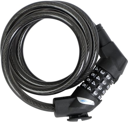 Fietsslotmet kabel, zwart, lengte 1,2 meter