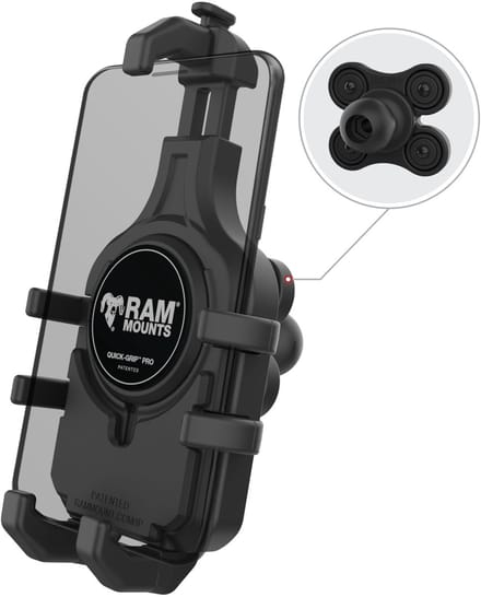 Quick-Grip™ Pro Telefoonhouder met Kogel en Trillingsdempers RAM-HOL-PD5BVU