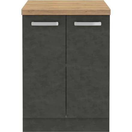 LASSEN – 2 deurs keukenkast – grijs mat – 60 x 51,6 x 85 cm