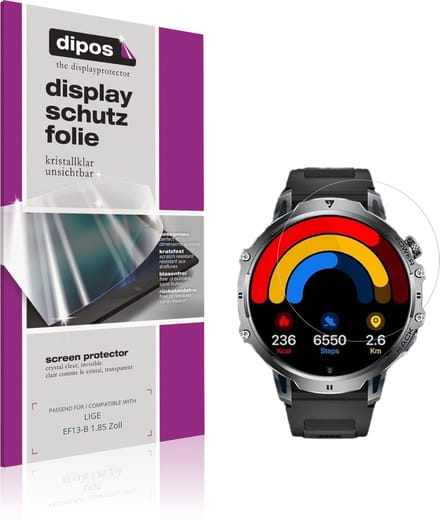 dipos – 6x Beschermfolie geschikt voor LIGE EF13-B 1.85 Zoll | Krasbestendige & heldere Screenprotector Ultra-Thin