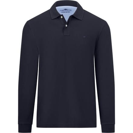 Fynch-Hatton Polo Uni Color Longsleeve Supima Cotton Navy / male
