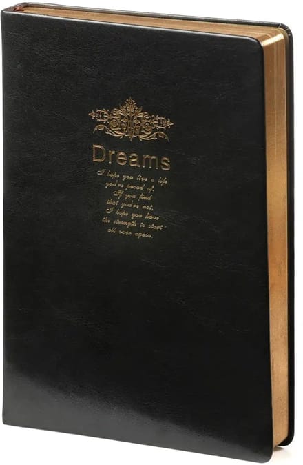 D6000-P antiek lederen dagboek Kalpa Dreams set van 3 - A5 dik - A5 dun - A6 dun