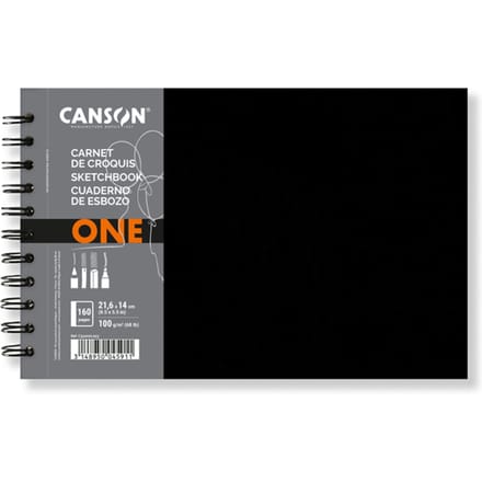 Schetsboek Canson Art Book One spiraalgebonden 160vel 100gr 216x140mm wit