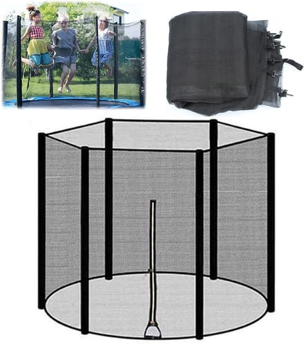 Trampoline Net - Veiligheidsnet - Buiten Spelen - Dubbele Sluiting - Ø 244-396 cm - Zwart