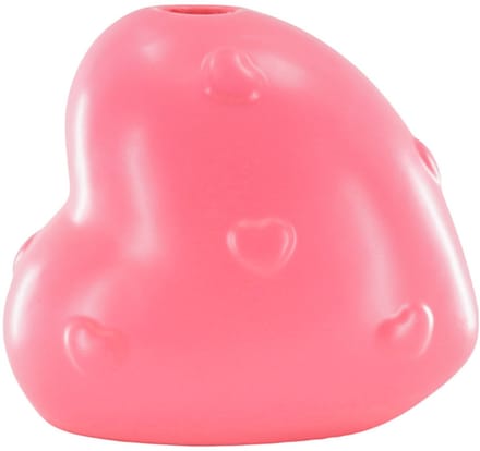 Housevitamin Kaarshouder-Hartjes-Keramiek-Fluor Roze-11x7,5x10 cm.