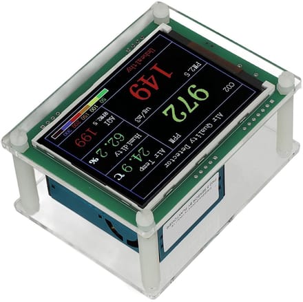 Luchtkwaliteitsmonitor - Luchtmeter - Binnenlucht Meten - Precisie Sensor - Compact Formaat - Wit