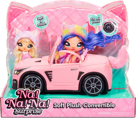 Na! Na! Na! Surprise Cabrio - Soft Plush Convertible Auto - Poppenvervoersmiddel