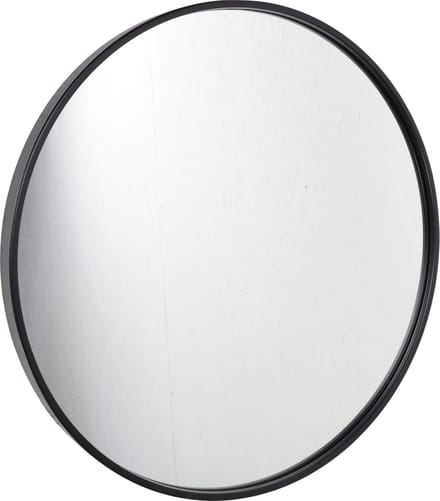 Fragix Boston wandspiegel rond - Zwart - Metaal - Ø45cm - Industrieel