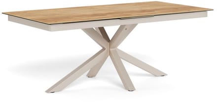 Eettafel Luno Keramiek Eiken Grijs 200-240cm - Giga Living