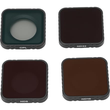 4 in 1 Actiecamera Lensfilter Set Optisch Glas Waterdicht Anti-condens CPL ND8 16 32 Neutraal black
