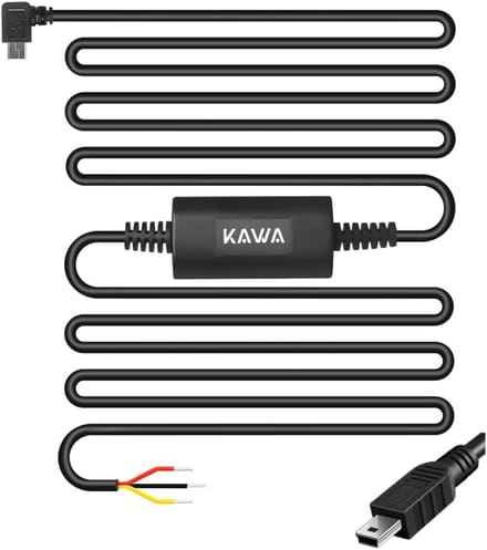 Dashcam Hardwire Kit - Auto Stroomkabel - Parkeerbewaking - Onderspanningsbeveiliging - Mini-USB - Zwart