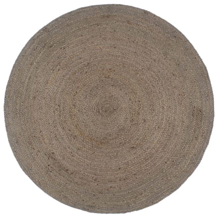 vidaXL - Vloerkleed - handgemaakt - rond - 210 - cm - jute - grijs