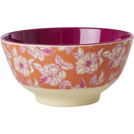 Rice melamine kom medium faded hibiscus