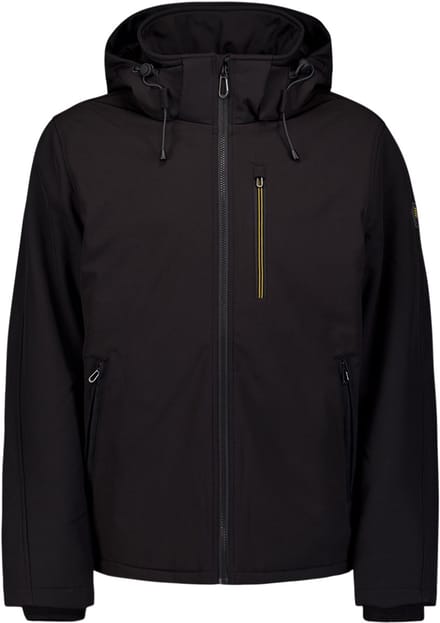 No Excess Jacket short fit hooded softshell s black