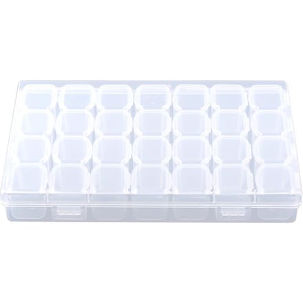 Transparante Plastic 28 Vakjes Verstelbare Tablet Medicijn Pil Sieraden Opberg Organizer Doos Container white