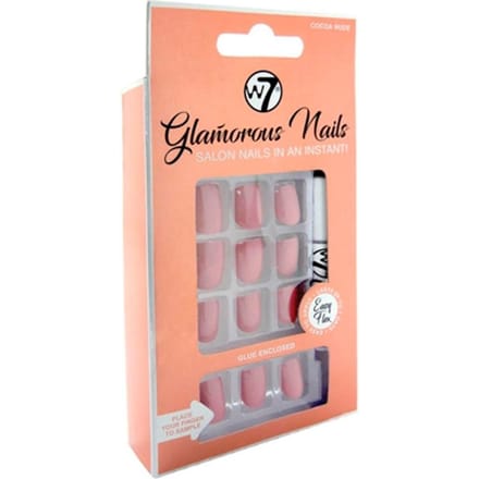 W7 Glamorous Nagels Cacao Naakt - 24 stuks
