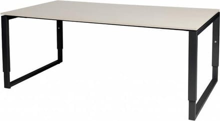 Vergadertafel - Verstelbaar - 180x100 Eiken - zwart frame