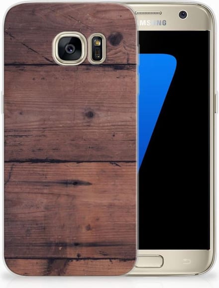Samsung Galaxy S7 Bumper Hoesje Old Wood