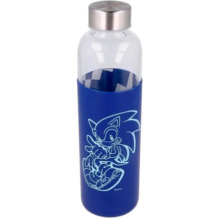 Fles - STOR - Sonic - Glas met siliconen hoes - Herbruikbaar - 585 ml
