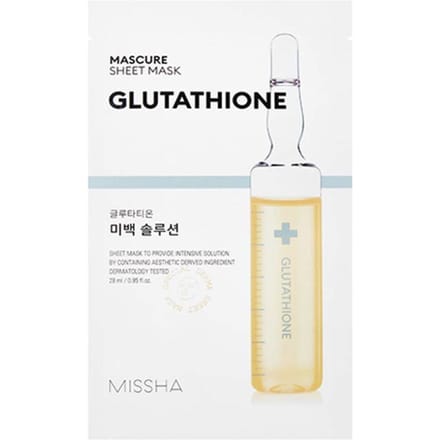 MISSHA Mascure Sheet Mask Glutathion Whitening Solution 28 ml * 10 vellen white