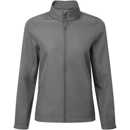 Premier Dames/Dames Windchecker Gerecycled Printable Soft Shell Jacket (Donkergrijs)