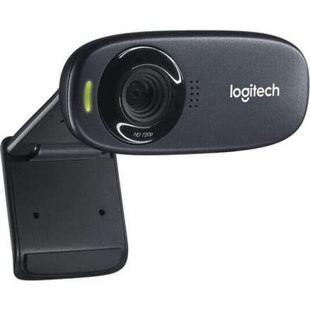 Logitech® Webcam C310, HD-video 1280 x 720 px, foto 5 MP, microfoon, ruis- en lichtfilter, 1-klik HD-upload, USB 2.0, universele houder, USB-kabel