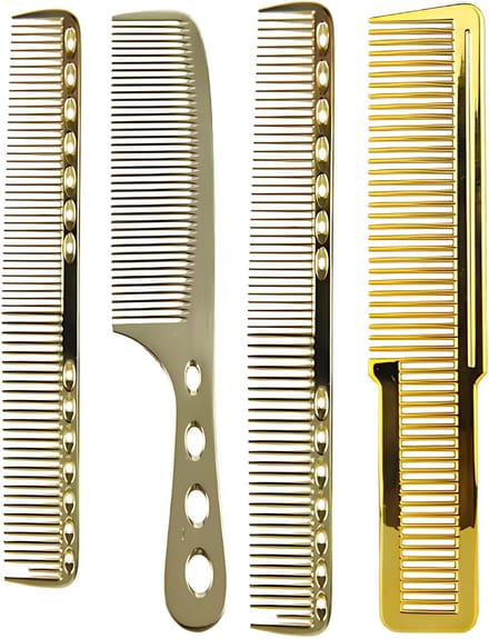 Guardian Beauty Kamset - Aluminium Kam - 4 stuks - Haarstylingtools - Goud