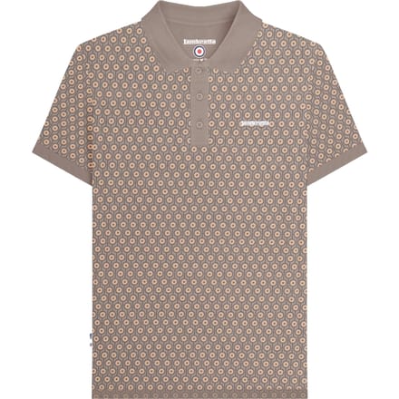 Lambretta Heren AW24 Geometrisch Poloshirt (Cinder)