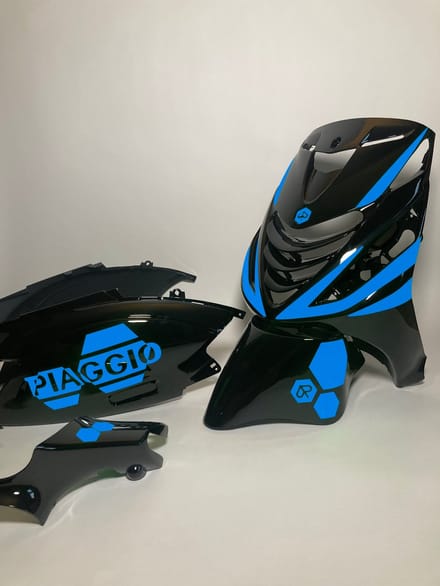 Piaggio Zip Stickerset - Hexa - Licht Blauw