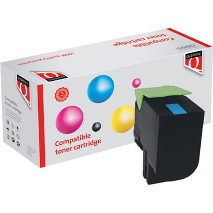 Tonercartridge Quantore alternatief tbv Lexmark 80C2SC0 blauw