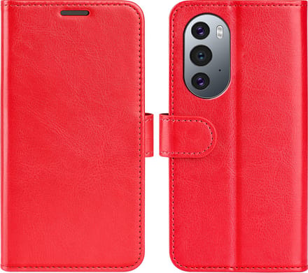 MobyDefend Hoesje - Geschikt voor Motorola Edge 30 Pro - Wallet Book Case (Sluiting Achterkant) - Rood