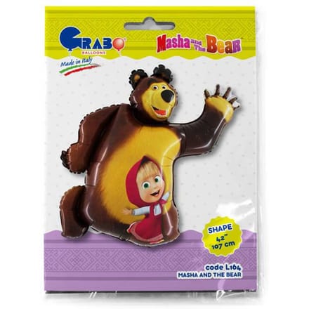Folieballon Masha en de Beer - 107 Cm Grabo