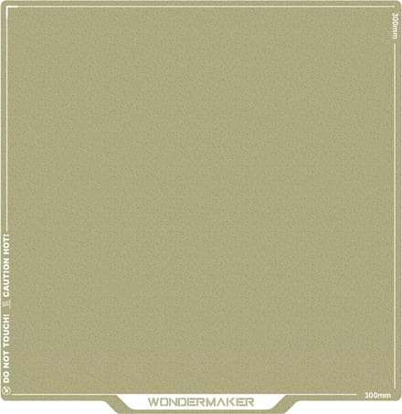 WonderMaker ZR PEI Plaat - Spring Steel Printbed met Textuur - 300x300mm