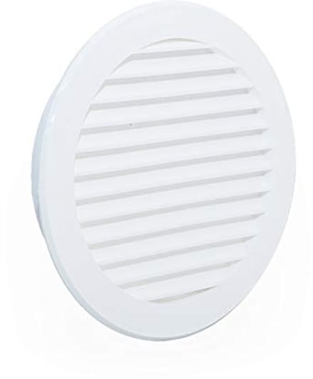 Rond Ventilatierooster met Insectenbescherming - Ø150 mm - Wit