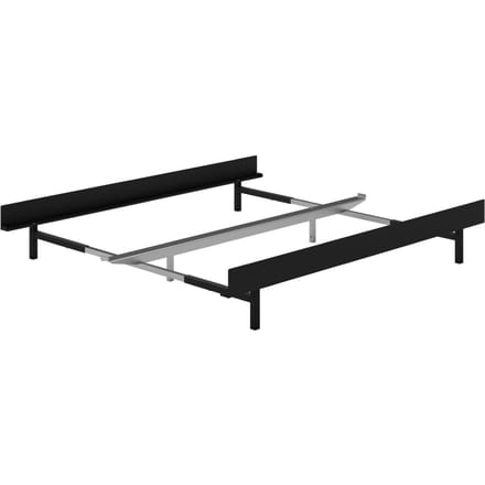 Moebe Bed 90-180 cm - Höhe 29 cm - black