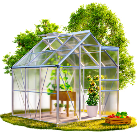 Gardebruk Tuinkas – Aluminium 3.6m² incl dakraam 190x190c – Met Fundament